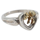 Tiffany & Co. Heart Ribbon Ring Ag925 K18 Gold (750) Silver Auth 213648-1