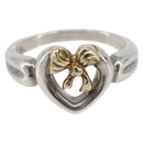 Tiffany & Co. Heart Ribbon Ring Ag925 K18 Gold (750) Silver Auth 213648-2