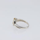 Tiffany & Co. Heart Ribbon Ring Ag925 K18 Gold (750) Silver Auth 213648-4