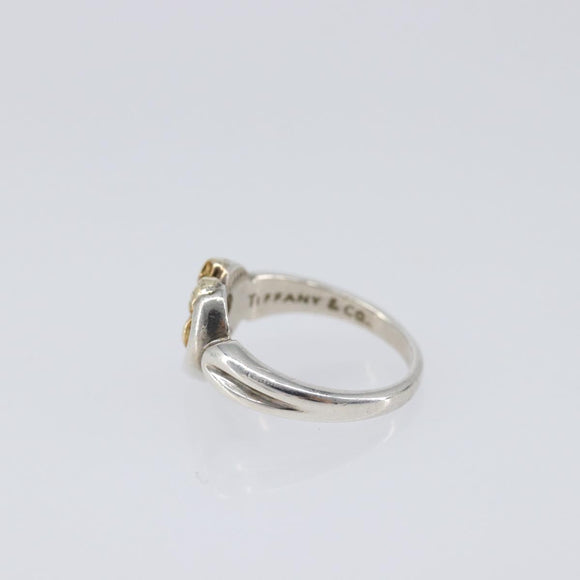 Tiffany & Co. Heart Ribbon Ring Ag925 K18 Gold (750) Silver Auth 213648