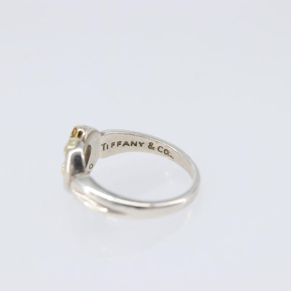 Tiffany & Co. Heart Ribbon Ring Ag925 K18 Gold (750) Silver Auth 213648
