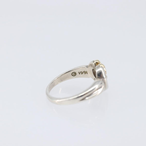 Tiffany & Co. Heart Ribbon Ring Ag925 K18 Gold (750) Silver Auth 213648