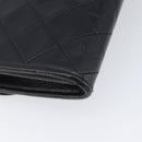 CHANEL Matelasse Chain Shoulder Bag Lamb Skin Black CC Auth 213664V-14