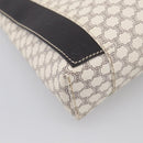 CELINE Macadam Canvas Hand Bag PVC Leather White Gold Auth 213665A-11