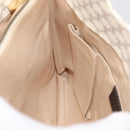 CELINE Macadam Canvas Hand Bag PVC Leather White Gold Auth 213665A-17