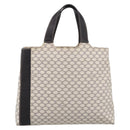 CELINE Macadam Canvas Hand Bag PVC Leather White Gold Auth 213665A-2