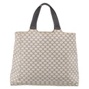 CELINE Macadam Canvas Hand Bag PVC Leather White Gold Auth 213665A-3