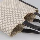 CELINE Macadam Canvas Hand Bag PVC Leather White Gold Auth 213665A-6