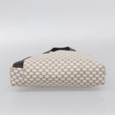 CELINE Macadam Canvas Hand Bag PVC Leather White Gold Auth 213665A-9