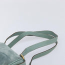 GUCCI Bamboo Backpack Suede Green Gold 003 2058 0030 Auth 213670A-10