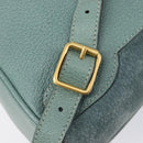 GUCCI Bamboo Backpack Suede Green Gold 003 2058 0030 Auth 213670A-16