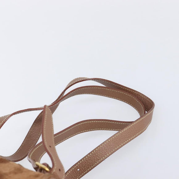 GUCCI Bamboo Backpack Suede Brown Gold 003 1705 0030 Auth 213671A