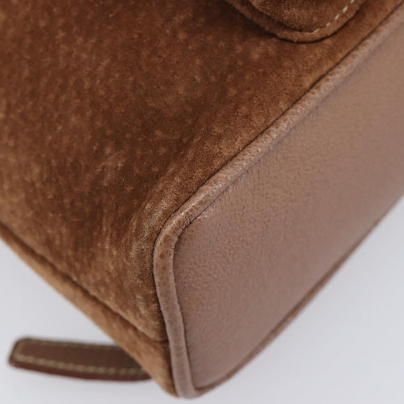 GUCCI Bamboo Backpack Suede Brown Gold 003 1705 0030 Auth 213671A