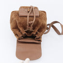 GUCCI Bamboo Backpack Suede Brown Gold 003 1705 0030 Auth 213671A-19