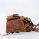 GUCCI Bamboo Backpack Suede Brown Gold 003 1705 0030 Auth 213671A-4