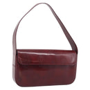 Cartier Shoulder Bag Patent leather Bordeaux Silver Auth 213672-1