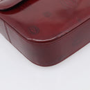 Cartier Shoulder Bag Patent leather Bordeaux Silver Auth 213672-11
