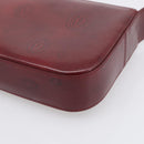 Cartier Shoulder Bag Patent leather Bordeaux Silver Auth 213672-12