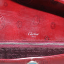 Cartier Shoulder Bag Patent leather Bordeaux Silver Auth 213672-15