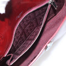 Cartier Shoulder Bag Patent leather Bordeaux Silver Auth 213672-20