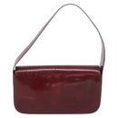 Cartier Shoulder Bag Patent leather Bordeaux Silver Auth 213672-3