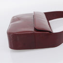 Cartier Shoulder Bag Patent leather Bordeaux Silver Auth 213672-5