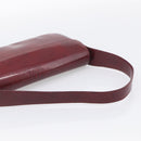 Cartier Shoulder Bag Patent leather Bordeaux Silver Auth 213672-7