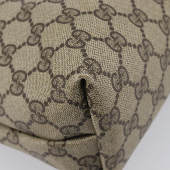 GUCCI GG Supreme Web Sherry Line Tote Bag PVC Beige Gold 40 02 003 Auth 213679