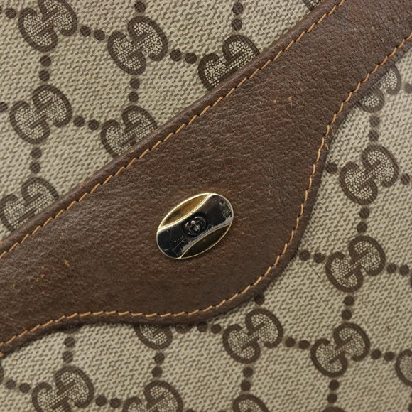 GUCCI GG Supreme Web Sherry Line Tote Bag PVC Beige Gold 40 02 003 Auth 213679
