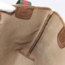 GUCCI GG Supreme Web Sherry Line Tote Bag PVC Beige Gold 40 02 003 Auth 213679-19