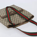 GUCCI GG Supreme Web Sherry Line Tote Bag PVC Beige Gold 40 02 003 Auth 213679-6