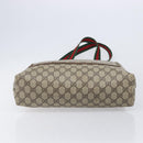 GUCCI GG Supreme Web Sherry Line Tote Bag PVC Beige Gold 40 02 003 Auth 213679-9