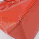 LOUIS VUITTON Vernis Bluebird Wilshire PM Orenge Sunset M93644 Auth 213683A-13