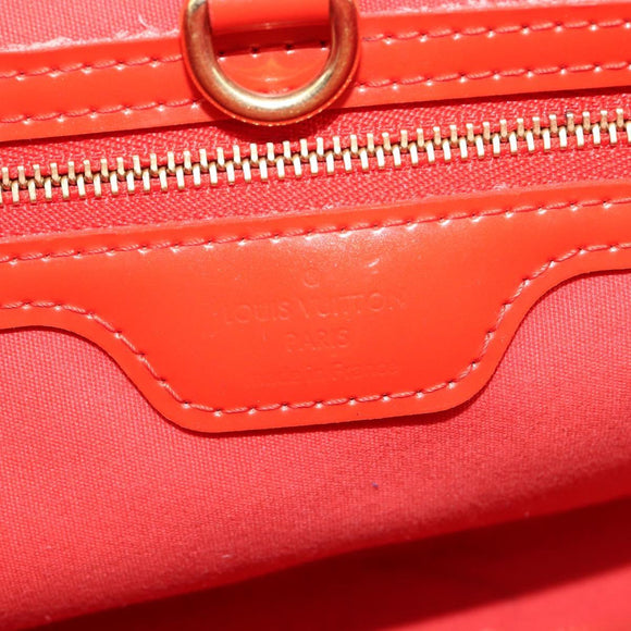 LOUIS VUITTON Vernis Bluebird Wilshire PM Orenge Sunset M93644 Auth 213683A