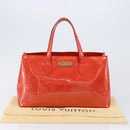 LOUIS VUITTON Vernis Bluebird Wilshire PM Orenge Sunset M93644 Auth 213683A-29