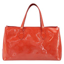 LOUIS VUITTON Vernis Bluebird Wilshire PM Orenge Sunset M93644 Auth 213683A-3
