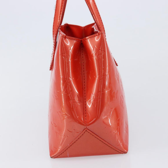 LOUIS VUITTON Vernis Bluebird Wilshire PM Orenge Sunset M93644 Auth 213683A