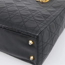Christian Dior Cannage Lady Dior Large Hand Bag Lamb Skin 2way Auth 213685V-12