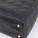 Christian Dior Cannage Lady Dior Large Hand Bag Lamb Skin 2way Auth 213685V-14