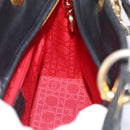 Christian Dior Cannage Lady Dior Large Hand Bag Lamb Skin 2way Auth 213685V-21