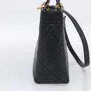 Christian Dior Cannage Lady Dior Large Hand Bag Lamb Skin 2way Auth 213685V-4