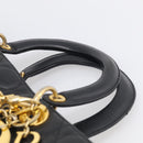 Christian Dior Cannage Lady Dior Large Hand Bag Lamb Skin 2way Auth 213685V-8