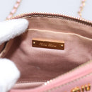 Miu Miu Madras Chain Shoulder Bag Leather 2way Pink Gold Auth 213686A-19