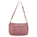 Miu Miu Madras Chain Shoulder Bag Leather 2way Pink Gold Auth 213686A-2