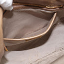 Miu Miu Vitellolux Hand Bag Leather 2way Beige Gold Auth 213687V-22