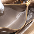 Miu Miu Vitellolux Hand Bag Leather 2way Beige Gold Auth 213687V-27