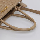 Miu Miu Vitellolux Hand Bag Leather 2way Beige Gold Auth 213687V-7
