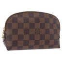 LOUIS VUITTON Damier Ebene Pochette Cosmetic PM Pouch N47516 LV Auth 213697A-1