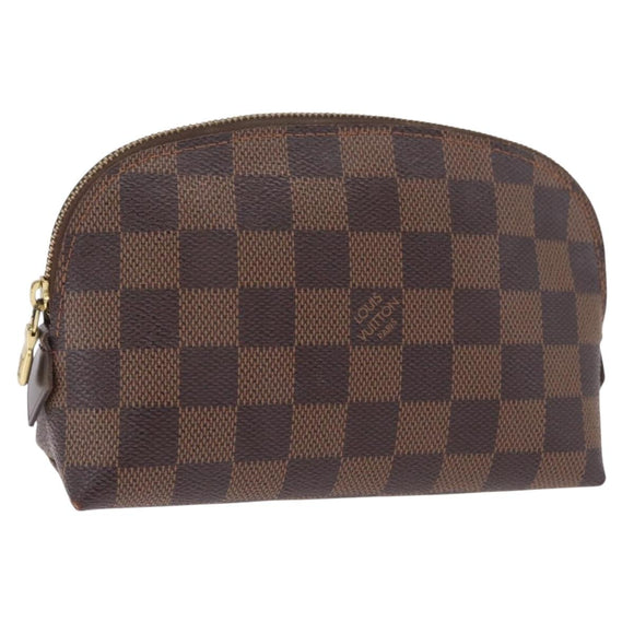 LOUIS VUITTON Damier Ebene Pochette Cosmetic PM Pouch N47516 LV Auth 213697A