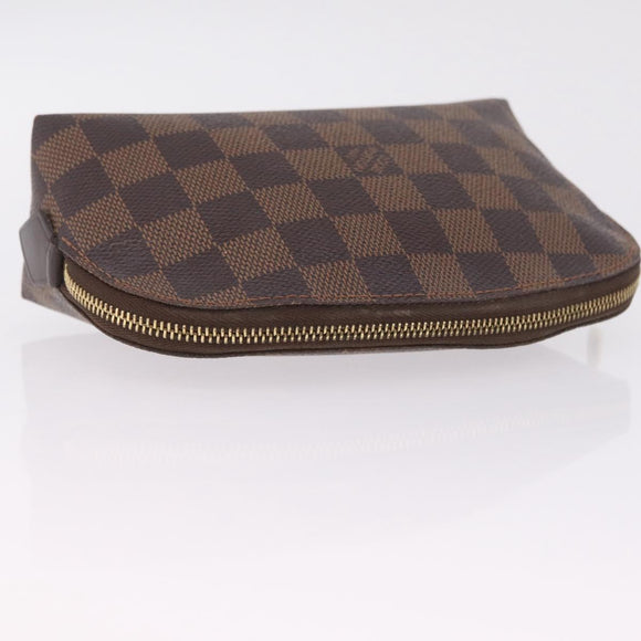LOUIS VUITTON Damier Ebene Pochette Cosmetic PM Pouch N47516 LV Auth 213697A